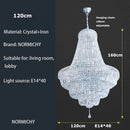 American Retro Crystal Chandelier Gold/Chrome for Living Room - Ljojo Luxury Home Decor Lighting
