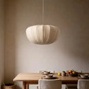Ljojo Wabi Sabi Pleated Fabric Pendant Light Retro Cloth Chandelier E27 Home Decor