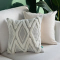 Ivory Tassel Cushion Cover - Moroccan Style Tuft - Ljojo Brand