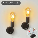 Ljojo LED Wall Lamp with Button Switch for Indoor Spaces