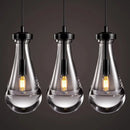 Ljojo Luxury Crystal Raindrop Pendant Light Kitchen Island Brushed Nickel Lighting
