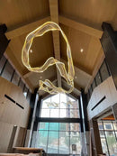 Ljojo Luxury Hotel Living Room Glass Pendant Chandelier - Modern Large LED Lighting