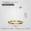 Nordic Designer Pendant Light: Round LED Chandelier for Dining Room by Ljojo