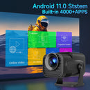 Ljojo™ Mini 720P Android 11 4K Projector 300ANSI Wifi6 BT5.0 Portable Cinema Outdoor