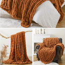 Ljojo Luxe Dual Sided Plush Faux Rabbit Fleece Throw Blanket