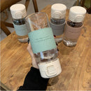 Ljojo 500ml Clear Leakproof Water Bottle with Straw - Portable for Travel & Office