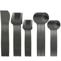 Ljojo 30-Piece Gold Stainless Steel Cutlery Set - Matte Flatware Silverware Kit