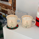 Ljojo 2024 Christmas Tree Ceramic Mug 10oz Couple Cup Water Cup Gift Cup