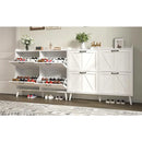 Ljojo™ Farmhouse Shoe Cabinet with 4 Drawers: Stylish Entryway Storage