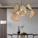 Japanese Style Rattan Chandelier Leaf Wicker Pendant Light for Home - Ljojo