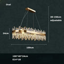 Ljojo Crystal Chandelier Modern Minimalist Living Pendant Light Luxe Kitchen Island Fixture
