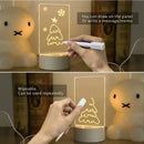 3D Night Light Strip DIY Writing Board Creative Bedside Lamp - Ljojo
