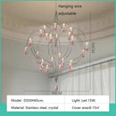 Luxury Pink Crystal Chandelier - Romantic Dining Room Lighting by Ljojo