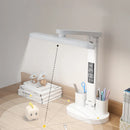 LED Clock Table Lamp USB Chargeable Dimmable Foldable Desk Lamps by Ljojo - Study Lighting