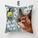 Cat Pattern Cushion Cover 45x45cm - Ideal Sofa & Home Decor Gift by Ljojo