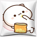 Cartoon Cute Mocha Mochi Peach Cat Pillow Case - Ljojo Home Decor