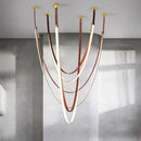 Ljojo Modern Nordic Long Strip Chandelier Stylish Art Design Pendant Lights for Home Decor