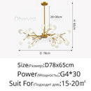 Ljojo Branch Firefly Ceiling Chandelier LED Hanging Lamp Modern Home Decor Nursery Design