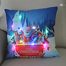 Ljojo LED Christmas Cushion Cover Merry Santa Claus Snowman Pillow Home