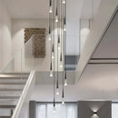 Ljojo LED Chandelier Rain Drop Pendant Light - Modern Staircase Island Hanging Lamp