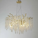 Modern Luxury Nano Electroplating K9 Crystal Tassel Chandelier - LED Living Room Decor by Ljojo
