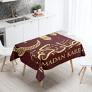 Elegant Ramadan Calligraphy Tablecloth for Eid Décor by Ljojo