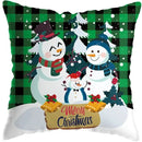 Cute Santa Claus Snowman Print Pillowcase for Ljojo Christmas Party Decor