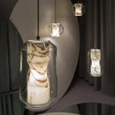 Ljojo Marble Glass Chandelier LED Pendant Lamps for Indoor Room Decor