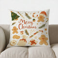 Holiday Sweet Treats Cushion Cover by Ljojo: Festive Christmas Wreath Design for Sofa, Bedroom, Car