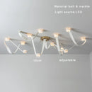 Ljojo Marble Designer Belt Pendant Light: Dimmable Luxury Chandelier
