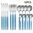 Ljojo 16-Piece Stainless Steel Tableware Set for Home, Hotel, and Restaurant