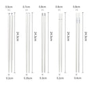 Ljojo 5 Pair Alloy Non-Slip Chopsticks Set for Kitchen Tableware Gift