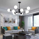 Ljojo Modern Lustrous Glass Chandelier Ceiling Light Elegant Indoor Lighting for Living Room Dining Room