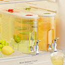 Ljojo 4L Plastic Beverage Dispenser with Faucet for Refrigerator