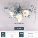 LED Rose Flower Ceiling Lamp Pastoral Style Light for Bedroom Living Room Decor by Ljojo