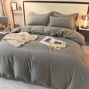 Ljojo 2024 Luxury Cotton Thickened Solid Color Four-Piece Set
