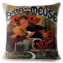 Beige Art Nouveau Gallery Cushion Cover for Home Decor - Ljojo