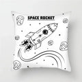 Cartoon Spacecraft Astronaut Rocket Pillowcase for Home Decor - Ljojo