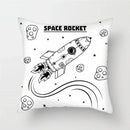 Cartoon Spacecraft Astronaut Rocket Pillowcase for Home Decor - Ljojo