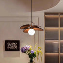 French Retro Ceiling Chandelier with Grass Woven Glass, LED Lighting for Living & Dining Room by Ljojo