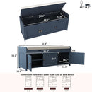 Ljojo™ Shoe Storage Bench with Cushioned Seat, Wooden Entryway Shoe Cabinet