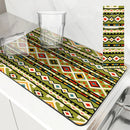Ethnic Absorbent Draining Mat by Ljojo: Quick Dry Kitchen & Bathroom Mat