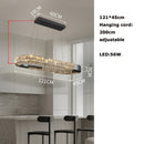 American Led Crystal Chandelier For Dining Room Lamp Dimmable Height Adjustable Black Lustre by Ljojo