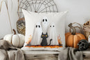 Halloween Pillow Cover Ghosts & Black Cat Design by Ljojo