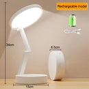 Foldable USB Rechargeable LED Desk Lamp with Clock | Energy Saving Reading Light by Ljojo