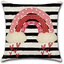 Ljojo Love Rainbow Pillowcase Home Decoration for Valentine's Day