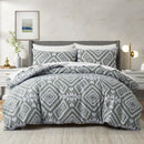 Geometric Boho Duvet Set + Pillowcase, 2/3pc Polyester Bedding, Single King Size, Ljojo Brand