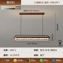 Ljojo Restaurant Pendant Light Tea Room Solid Wood Chandelier for Dining Table and Bar Desk
