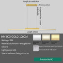Gold Dimmable Modern Chandelier Light Fixture - Adjustable LED Pendant by Ljojo