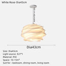 Axayya White Rose Ceiling Chandelier Creative Petal Light Fixtures